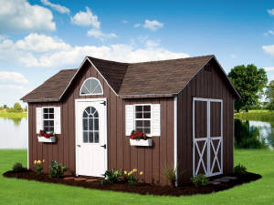 Image Of Chalet Sheds Reading, PA With Wood Siding - Eastern Building Products